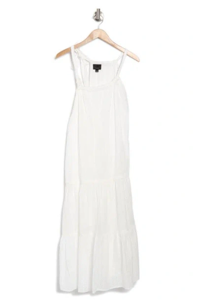 Lumiere Halter Neck Embroidered Eyelet Cotton Sundress In White