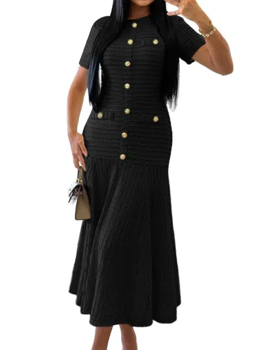 Luna Tuccini Midi Dress In Black