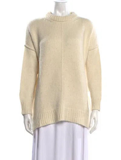 Pre-owned Lunya Baby Alpaca Mock Neck Sweater In Neutrals