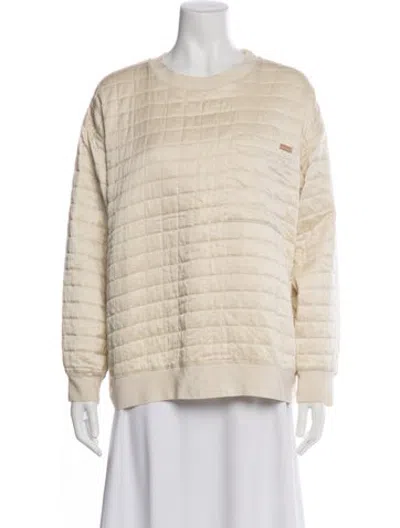 Pre-owned Lunya Silk Crew Neck Sweatshirt In Neutrals