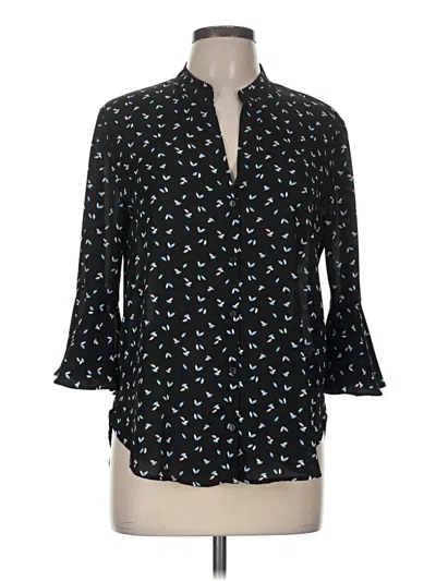 Pre-owned Lush 3/4 Sleeve Blouse In Black