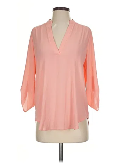 Pre-owned Lush 3/4 Sleeve Blouse In Pink