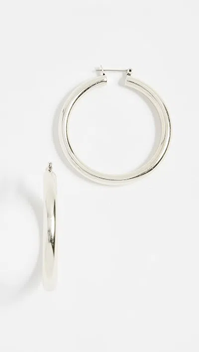Luv Aj Amalfi Tube Earrings In Silver