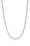 Luv Aj The Arezou Snake Chain Collar Necklace In Silver