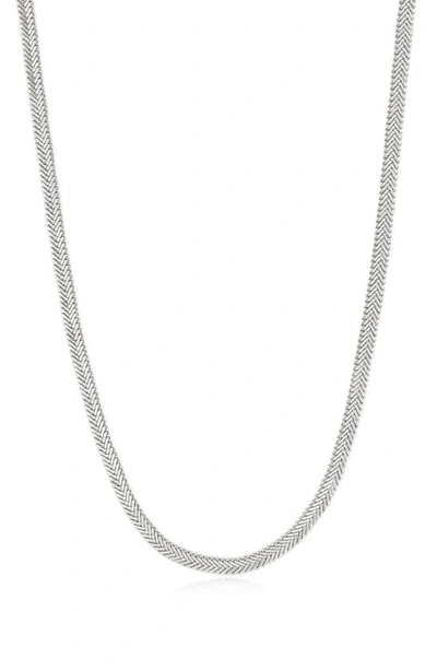 Luv Aj The Arezou Snake Chain Collar Necklace In Silver