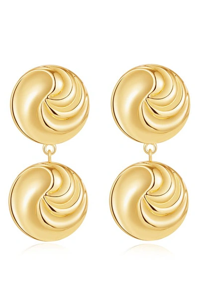 Luv Aj The Leila Drop Earrings In Gold