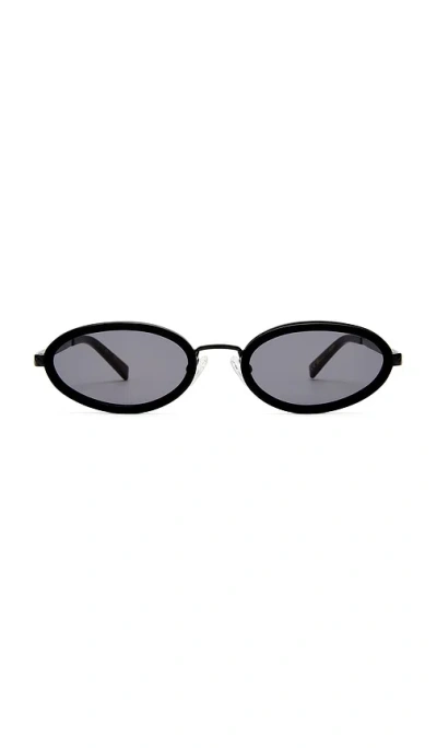 Luv Lou The Sage Sunglasses In Black & Smoke Mono