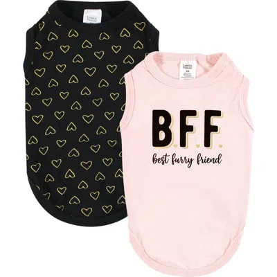 Luvable Friends Pet Dog And Cats Cotton T-shirts 2pk In Multi