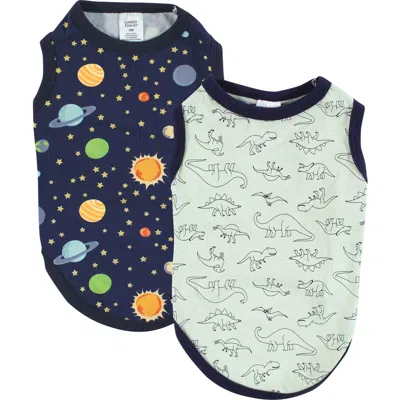 Luvable Friends Pet Dog And Cats Cotton T-shirts 2pk In Multi