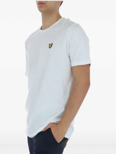 Lyle & Scott Logo-embroidered Cotton T-shirt In White