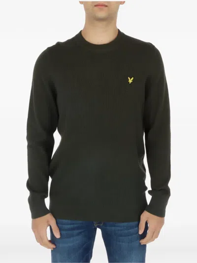 Lyle & Scott Waffle-knit Sweater In Green