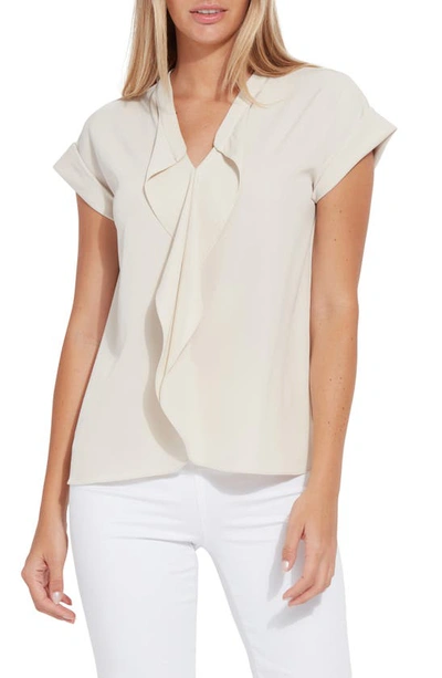 Lyssé Aurelia Ruffle Top In Oat