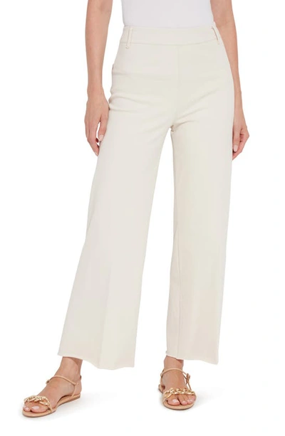 Lyssé Erin High Waist Ankle Wide Leg Jeans In Oat