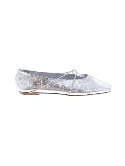 Pre-owned M. Gemi Flats In Silver