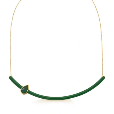 M. Dolores Colors Necklace Green Agate/ Green Enamel In Not Applicable