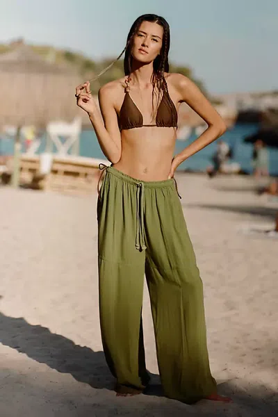Maaji Balmy Sliding Triangle Bikini Top In Brown