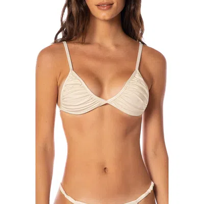 Maaji Crystal Pearl Celestina Bikini Top In White