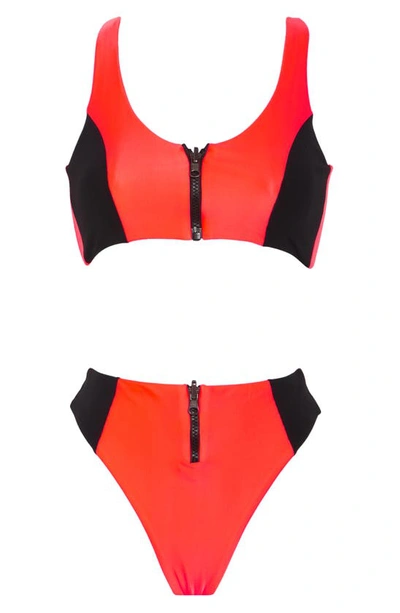 Maaji Fire Ninna Mimmi Two-piece Swimsuit In Orange