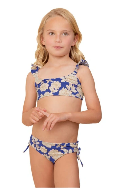 Maaji Kids' Blue Bouquet Mango Two-piece Swimsuit