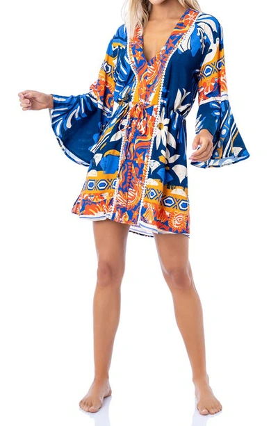 Maaji Midnight Sky Marlee Cover-up Caftan In Blue