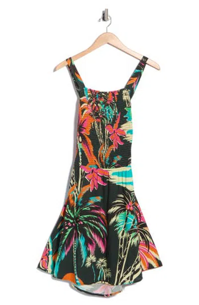 Maaji Scarlett Tropical Print Cover-up Dress In Green