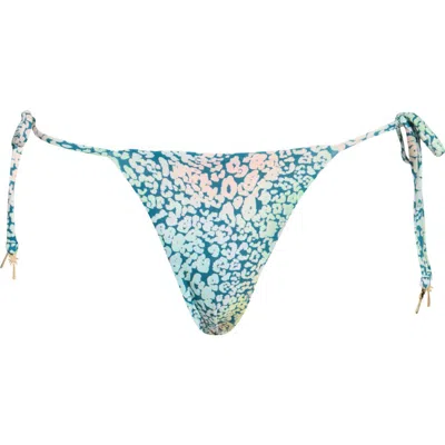 Maaji Shining Reversible Cheeky Side Tie Swim Bottoms In Blue
