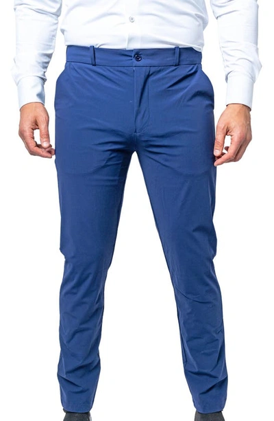 Maceoo Orbita Slim Fit Pants In Blue