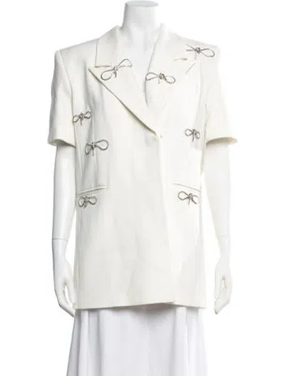 Pre-owned Mach&mach Blazer In Neutrals/white