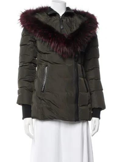 Pre-owned Mackage Down Coat In Green