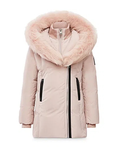 Mackage Girls' Leelee Hooded Down Coat - Big Kid In Petal