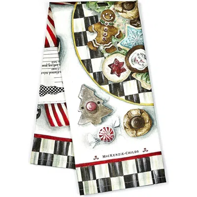 Mackenzie-childs Mackenzie Childs Christmas Cookie Recipe Dish Towel In Multi