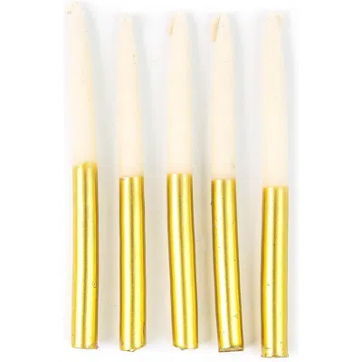 Mackenzie-childs Mackenzie Childs Hanukkah Taper Candles In Gold