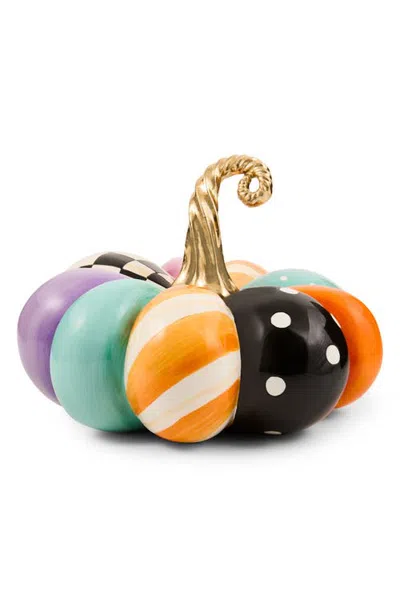 Mackenzie-childs Mackenzie Childs Whimsy Patchwork Small Squash Decoration In Multi
