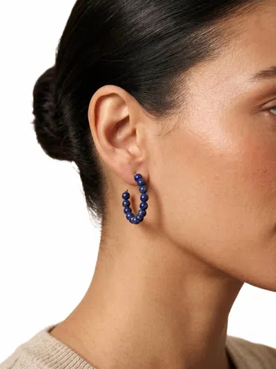 Macrae & Co Women's Bauble Hoops In Blue
