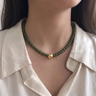 Macrae & Co Women's The Cove Beaded Necklace In Aspen In Green