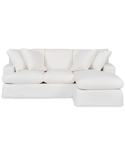 Macy's Brenalee 93" Fabric Sofa And Slipcover In Peyton Pearl