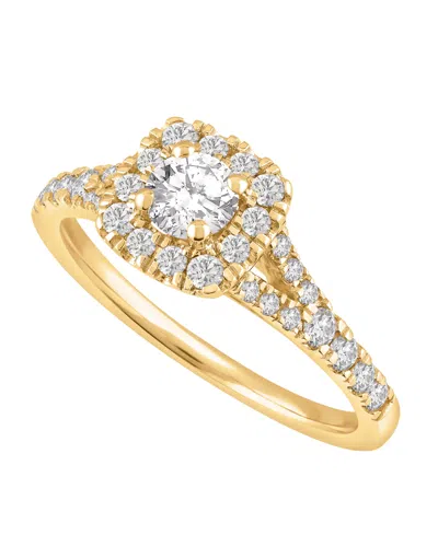 Macy's Diamond (3/4 Ct. T.w.) Halo Engagement Ring In 14k Yellow Gold (also In 14k White Gold)