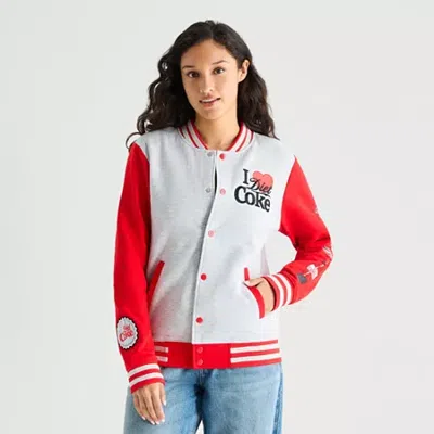 Mad Engine Diet Coke Bomber Womens Juniors Bomber Jacket In Multi