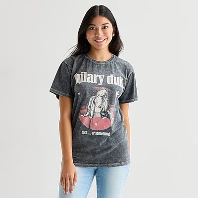 Mad Engine Womens Juniors Crew Neck Short Sleeve Loose Fit Graphic T-shirt In Black