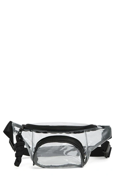 Madden Girl Clear Vinyl Belt Bag In Black