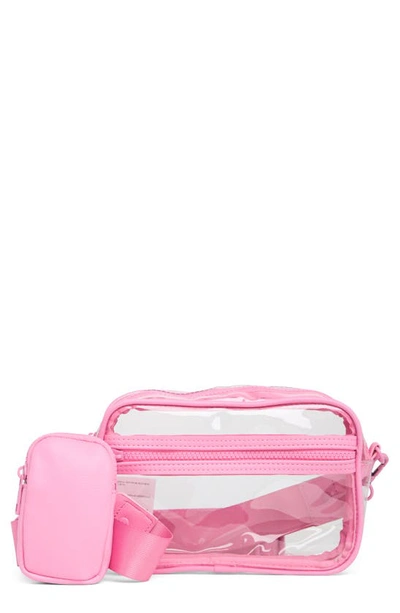 Madden Girl Clear Vinyl Camera Bag In Light Pink
