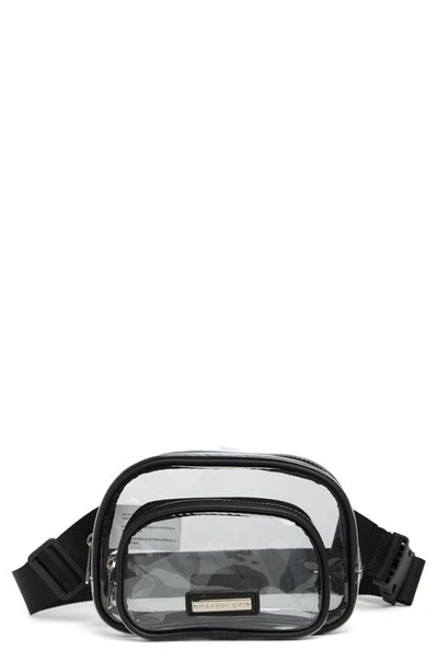 Madden Girl Clear Vinyl Dome Belt Bag In Black