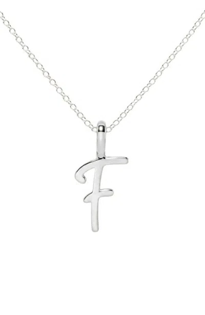 Made By Mary Script Initial Charm Necklace In Metallic