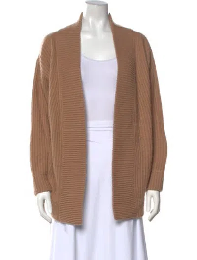 Pre-owned Madeleine Thompson Wool Open Front Sweater In Neutrals