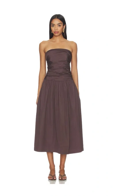 Madewell Amari Dress In Chocolate Plum