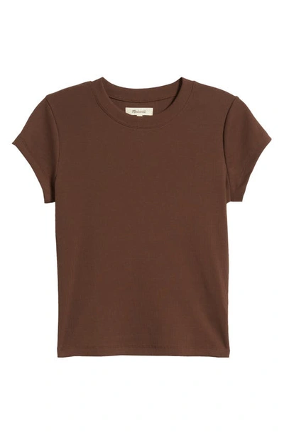 Madewell Brightside Rib T-shirt In Dark Coffee