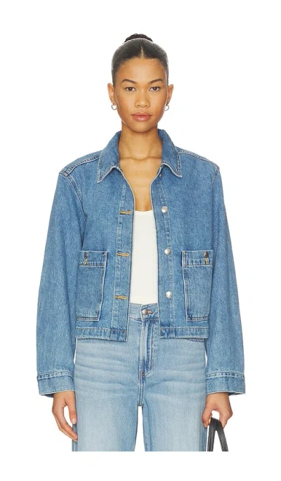 Madewell Chore Cropped Denim Jacket In Midvale