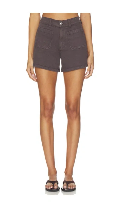 Madewell Emmet Shorts In Chocolate Plum