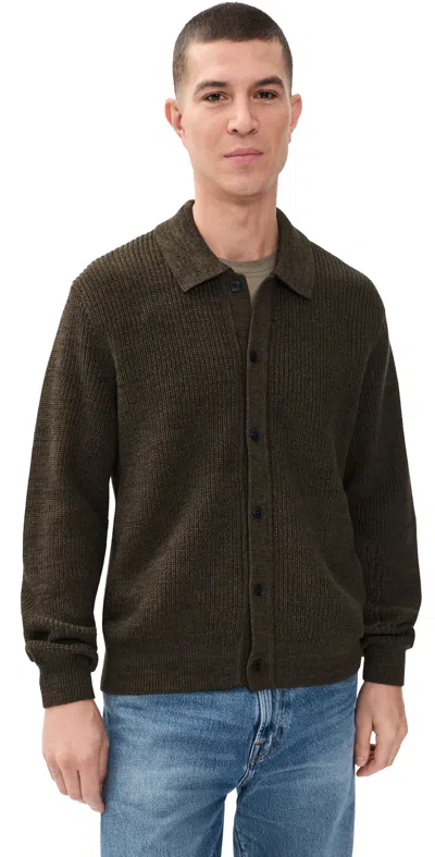 Madewell Fisherman Shirt Dark Mocha Marl In Brown