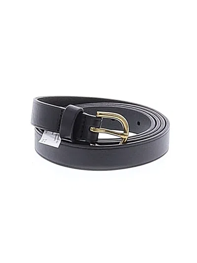 Pre-owned Madewell Leather Belt In Black